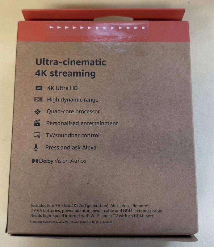 Amazon Fire TV Stick 4K 2ª Geração 8GB, WiFi 6 Dolby Vision/Atmos